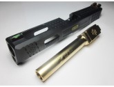 WE Custom G17 Black Slide with Gold Barrel Kit